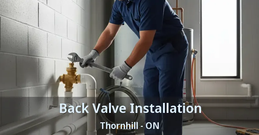Back Valve Installation Thornhill - ON