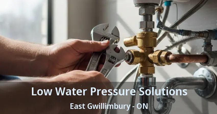 Low Water Pressure Solutions East Gwillimbury - ON