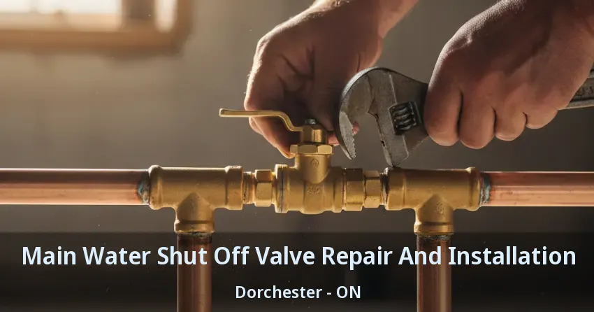 Main Water Shut Off Valve Repair And Installation Dorchester - ON