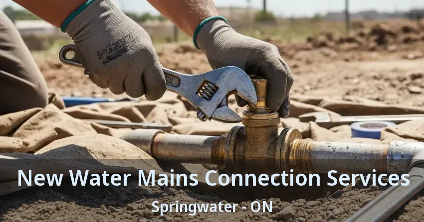 New Water Mains Connection Services Springwater - ON