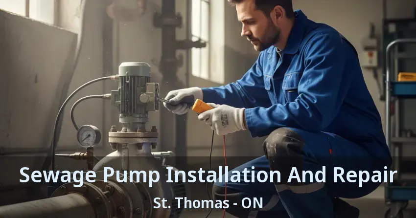 Sewage Pump Installation And Repair St. Thomas - ON