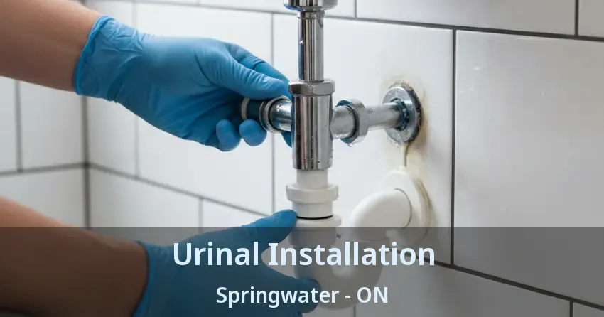 Urinal Installation Springwater - ON