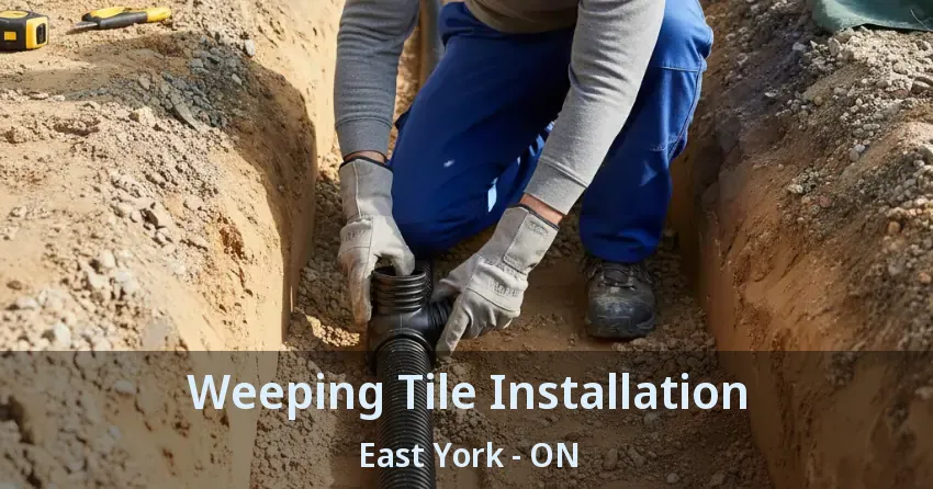 Weeping Tile Installation East York - ON