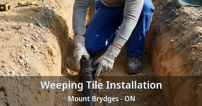Weeping Tile Installation Mount Brydges - ON